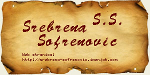 Srebrena Sofrenović vizit kartica